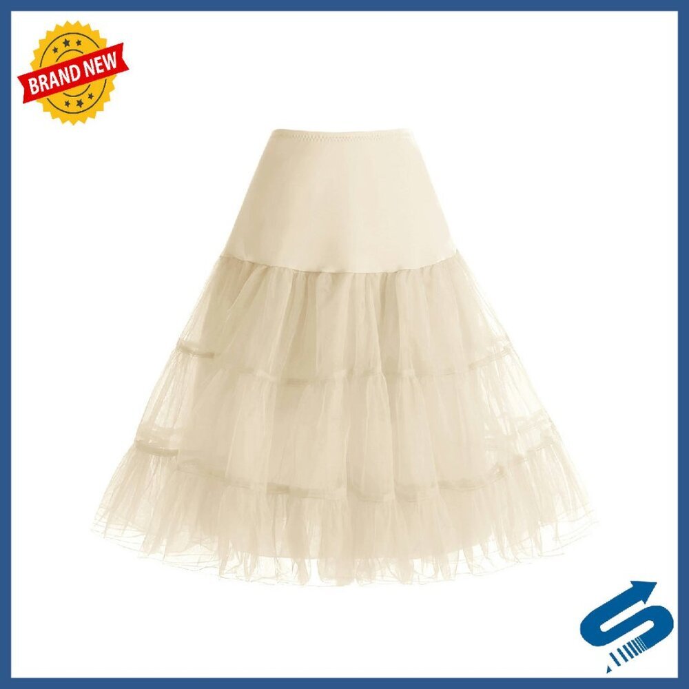 Vintage 50s Petticoat Skirt Crinoline Underskirt 25" Knee Length